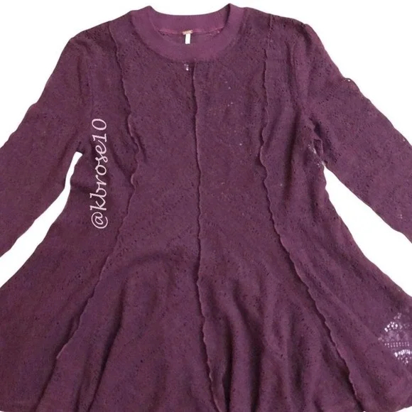 Free People Coffee in The Morning Tunic Top in Vetiver Bloom Size XS - Picture 5 of 10